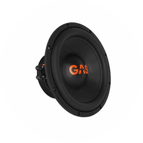GAS Subwoofer schwarz mit orangenem Logo