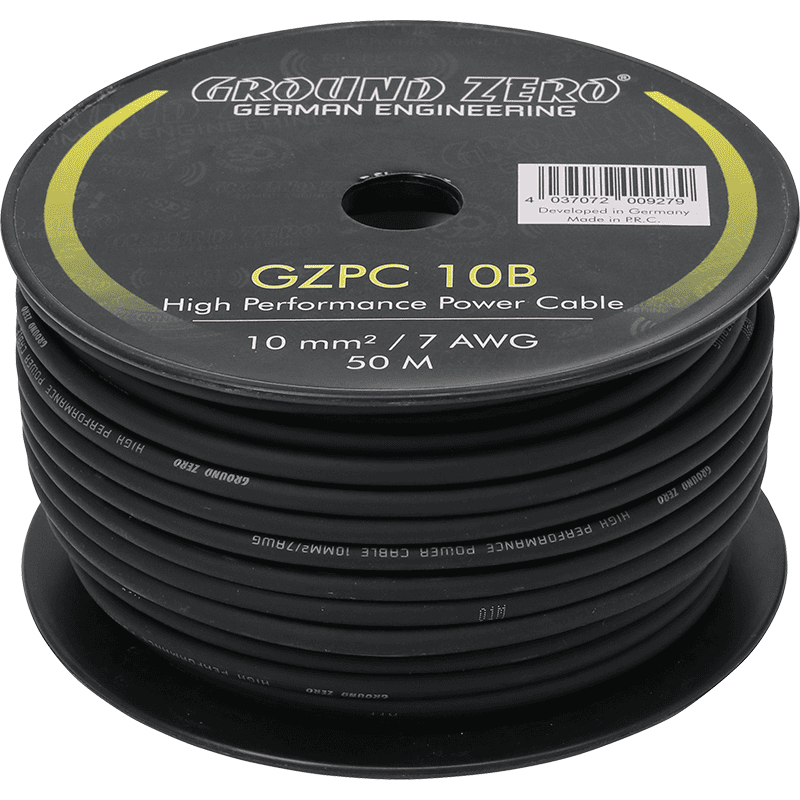 10mm² CCA Powerkabel Schwarz