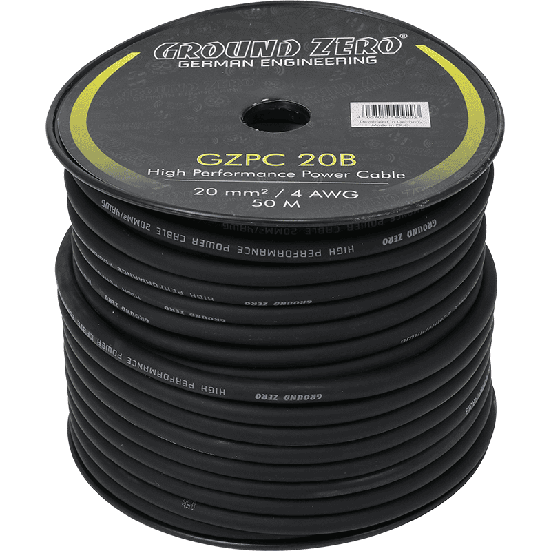 20mm² Powerkabel Schwarz CCA