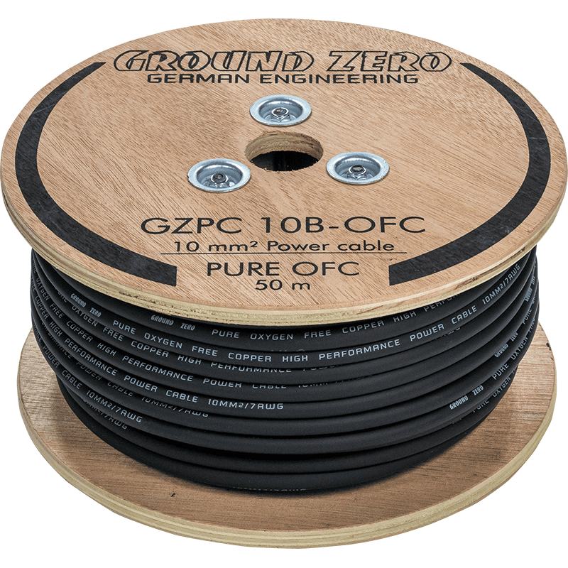 10mm² OFC Powerkabel Schwarz