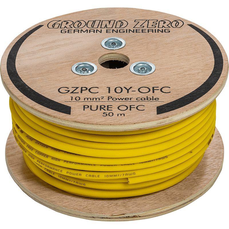 10mm² OFC Powerkabel Gelb