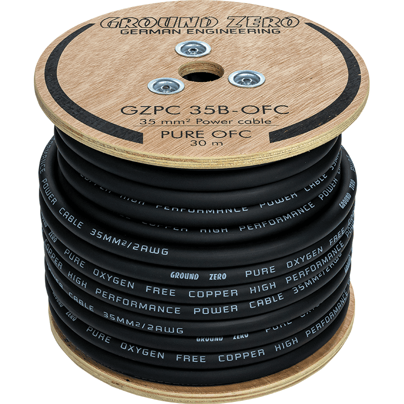 35mm² OFC Powerkabel Schwarz
