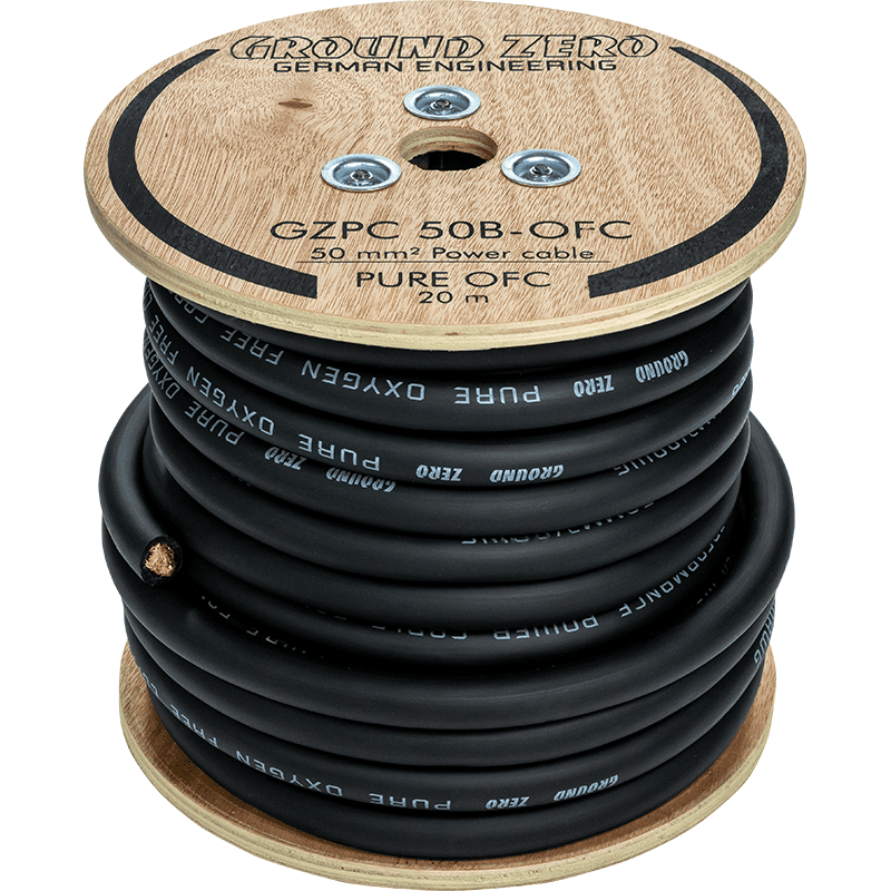 50mm² OFC Powerkabel Schwarz