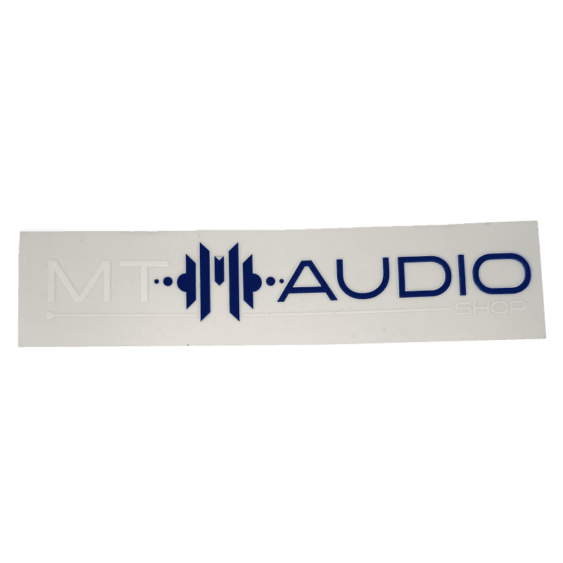 MT Audio 14 x 2.5cm Sticker Weiß/Blau