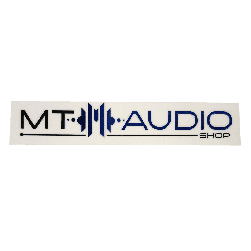MT Audio 14 x 2.5cm Sticker Schwarz/Blau