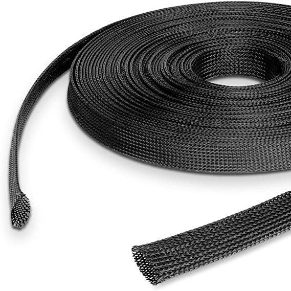 50mm² Gewebeschlauch Schwarz - Basshead Store