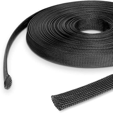 50mm² Gewebeschlauch Schwarz - Basshead Store